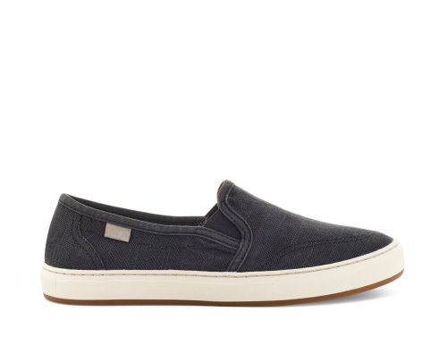 Női Sidewalk Surfers - Sanuk Avery Hemp Vegan Slip-on - Sanuk Fekete Cipő NYUMIC860